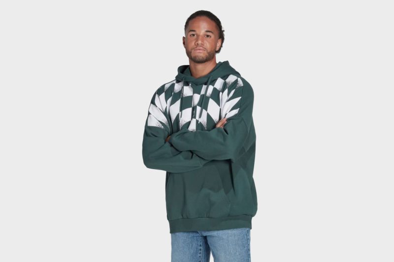 AdidasRekiveGraphicHoodie MineralGreen HK73552