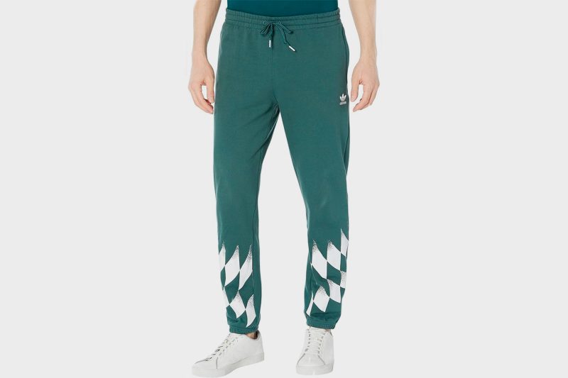 AdidasRekivePlacedGraphicSweatpants MineralGreen