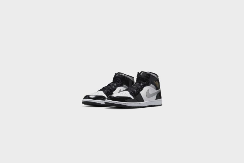 AirJordan1MidSE Black MetallicSilver White HV0789 0102