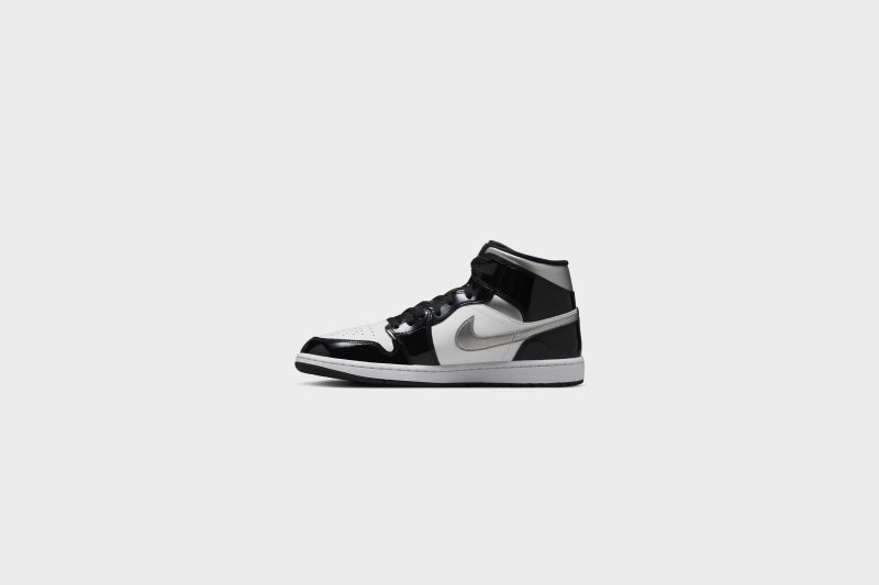 AirJordan1MidSE Black MetallicSilver White HV0789 0105