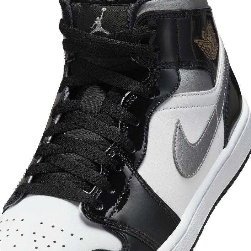 AirJordan1MidSE Black MetallicSilver White HV0789 0109