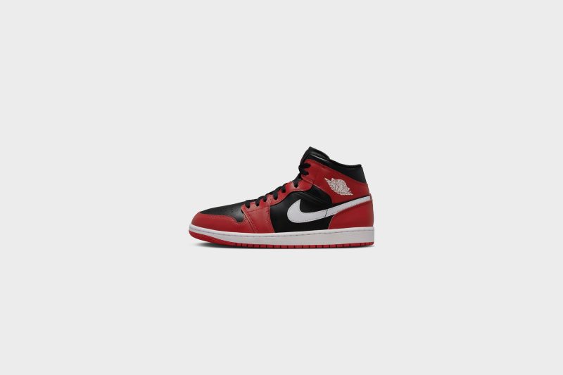 AirJordan1Mid Black White GymRed DQ8426 0611