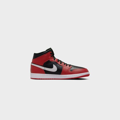 AirJordan1Mid Black White GymRed DQ8426 0613