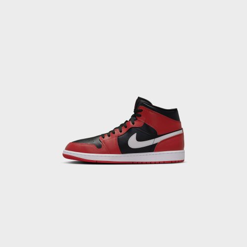 AirJordan1Mid Black White GymRed DQ8426 0615