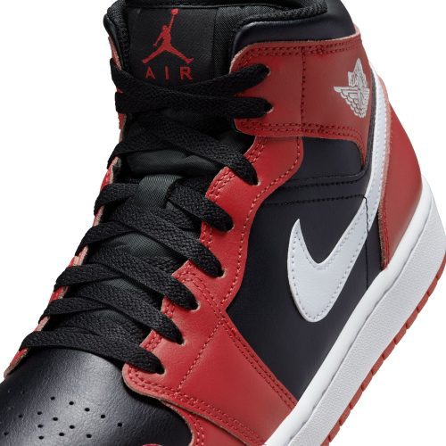 AirJordan1Mid Black White GymRed DQ8426 0619