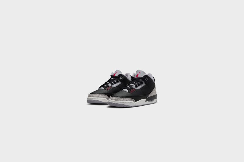 AirJordan3Retro GS Black FireRed CementGrey DM0967 0102