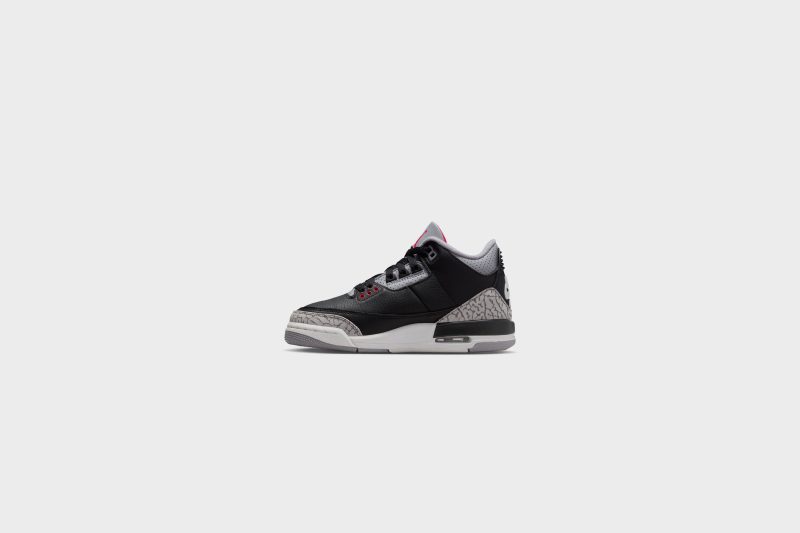 AirJordan3Retro GS Black FireRed CementGrey DM0967 0105