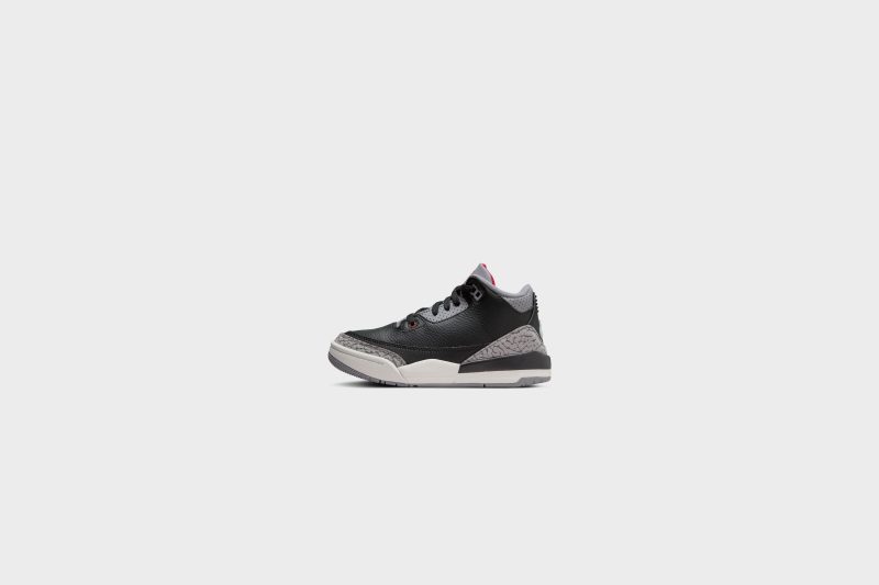 AirJordan3Retro PS Black FireRed CementGrey DM0966 0101