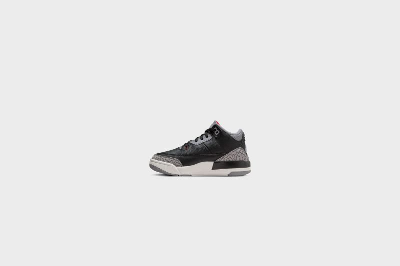 AirJordan3Retro PS Black FireRed CementGrey DM0966 0105