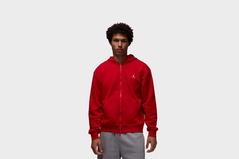 JordanBrooklynFull ZipFleeceHoodie UniversityRed FV7289 6871