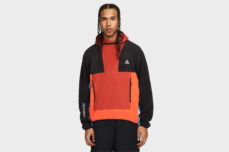 NikeACGPolartec WolfTree PulloverHoodie Cinnabar Black RushOrange DutchBlue CV0642 6712