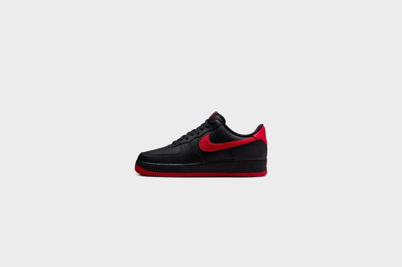 NikeAirForce1 07 Black UniversityRed Black FJ4146 0021