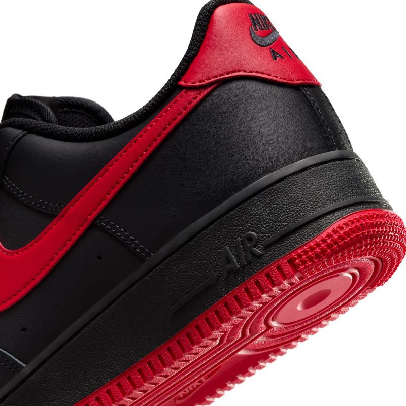 NikeAirForce1 07 Black UniversityRed Black FJ4146 00210