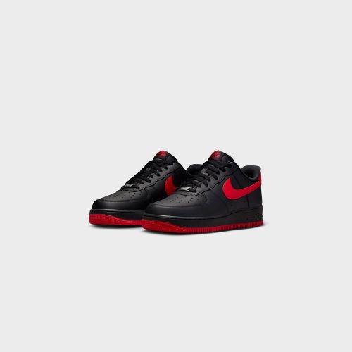 NikeAirForce1 07 Black UniversityRed Black FJ4146 0022