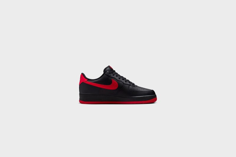 NikeAirForce1 07 Black UniversityRed Black FJ4146 0023