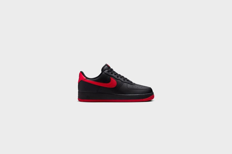 NikeAirForce1 07 Black UniversityRed Black FJ4146 0024