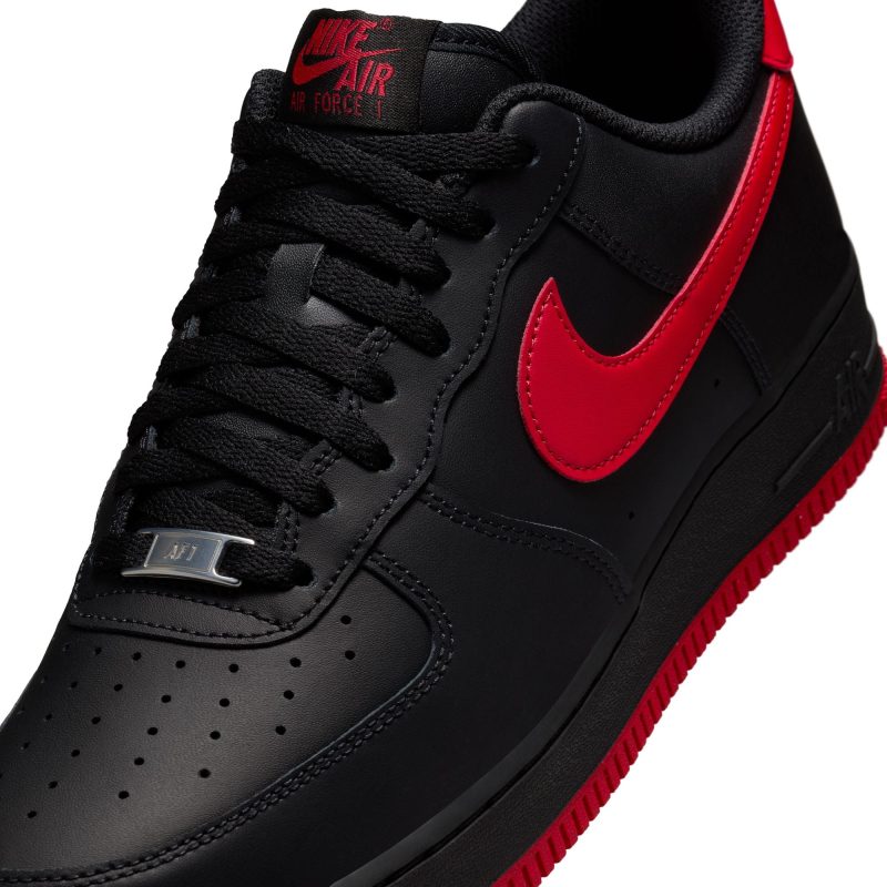 NikeAirForce1 07 Black UniversityRed Black FJ4146 0029