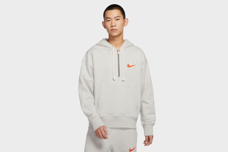 NikeFrenchTerry1 2ZipPulloverHoodie Grey Heather DM5279 0502