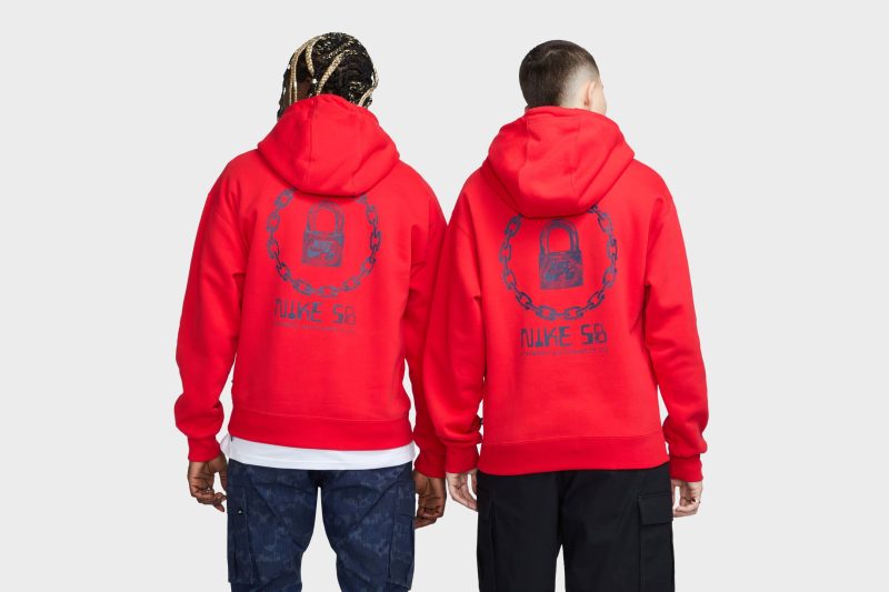 NikeSBFleeceHoodie Red FN0549 6573