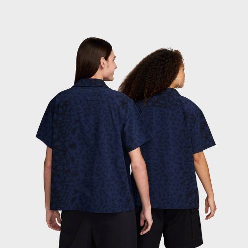 NikeSBPrintBowlerButton UpSkateShirt MidnightNavy FN2595 4102