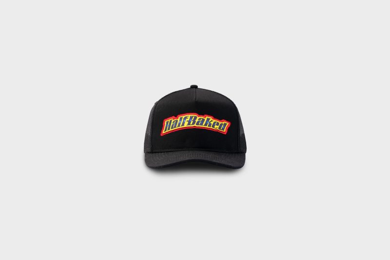 PleasuresHalfBakedLogoSnapBack Black 1