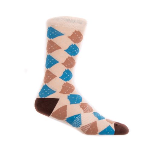 Arkansocks - Argyle State Of Mind (Bone/Slate-Brown)