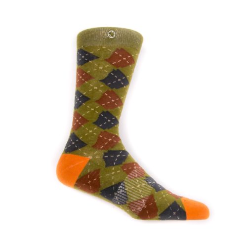 Arkansocks - Argyle State Of Mind (Deep Mandarin/Olive)