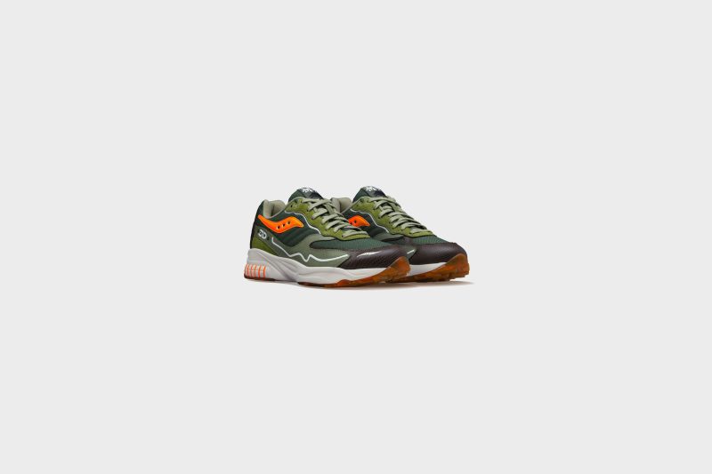 Saucony3DGridHurricanTortoise Green Orange S70682 12