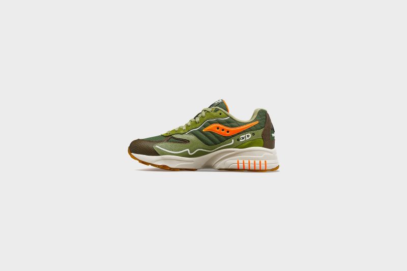 Saucony3DGridHurricanTortoise Green Orange S70682 13