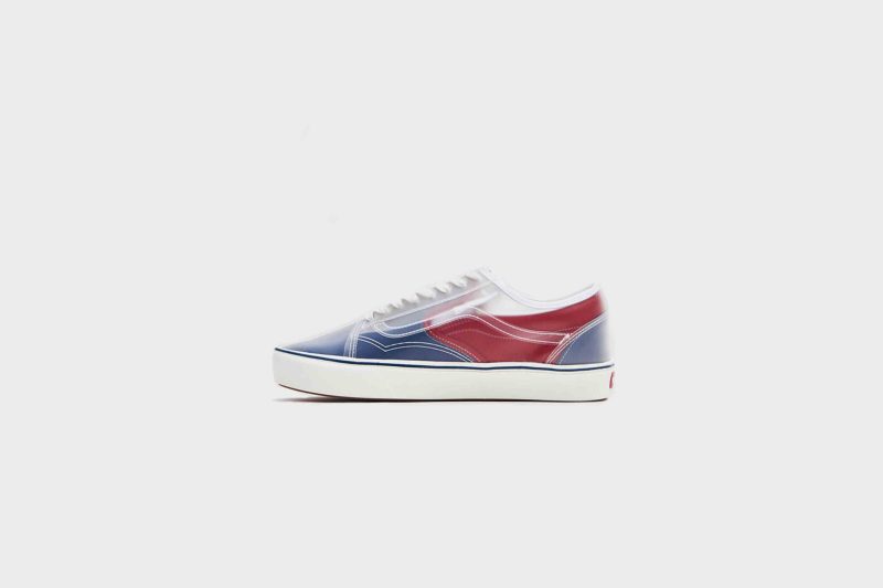 VansComfycushSlip Skool Canvas TrueNavyRed 1