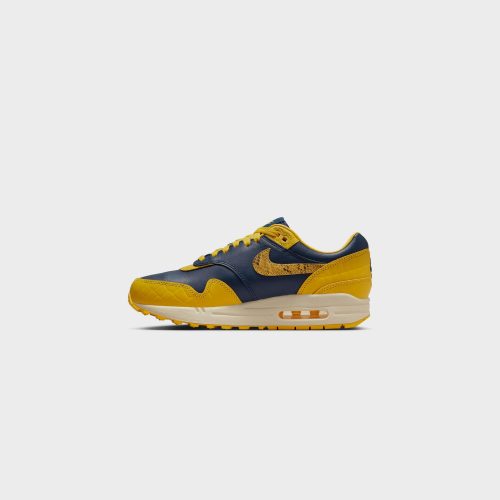 WMNSNikeAirMax1PRM MidnightNavy VarsityMaize FJ5479 4105