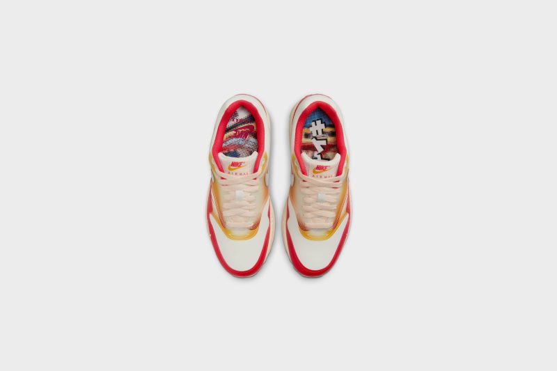 WMNSNikeAirMax1 87PRM Sail MetallicSliver SirenRed FN7683 1337